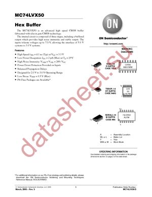 MC74LVX50DTR2G datasheet  